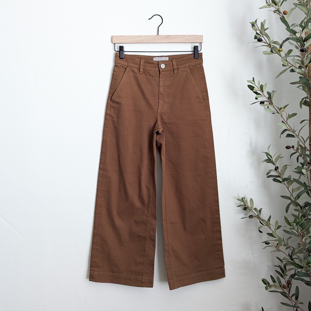 Everlane Wide-Leg Crop Pant in Ochre